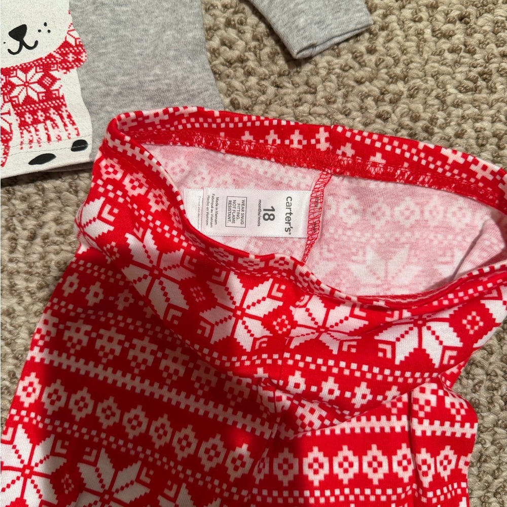 Carter's Gray and Red Holiday Dalmatian Pajama Set - Picture 3 of 3